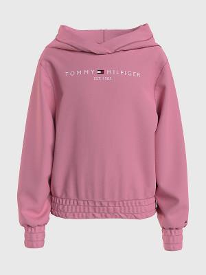 Tommy Hilfiger Essential Ruched Detailing Hoodie Meisjes Roze | TH304ZTL