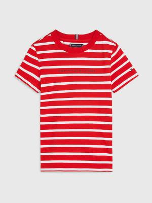 Tommy Hilfiger Essential Stripe T-shirts Jongens Rood | TH034SLB