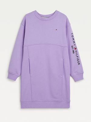 Tommy Hilfiger Essential Sweatshirt Jurken Meisjes Paars | TH236TOI