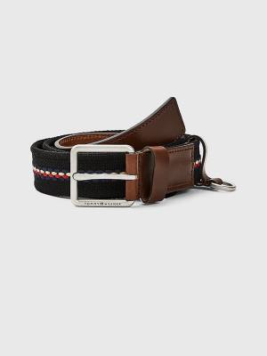 Tommy Hilfiger Essential Vrijetijds Katoenen Riemen Heren Zwart | TH431PVT