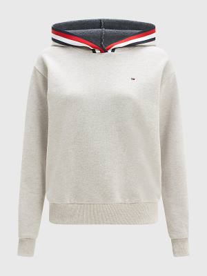 Tommy Hilfiger Exclusive Stripe Detail Hoodie Dames Beige | TH085HAB