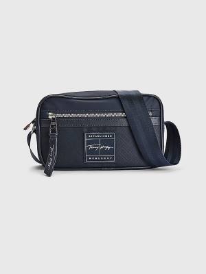 Tommy Hilfiger Flag Jacquard Reporter Tassen Heren Blauw | TH103SWX