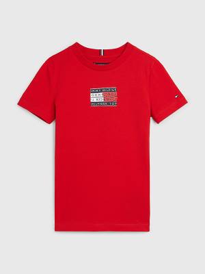 Tommy Hilfiger Flag Logo T-shirts Jongens Rood | TH013SBX