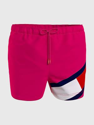 Tommy Hilfiger Flag Mid Length Drawstring Shorts Zwemkleding Heren Roze | TH942EGW