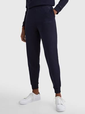 Tommy Hilfiger Fleece Cuffed Leg Joggers Broek Dames Blauw | TH342PQA