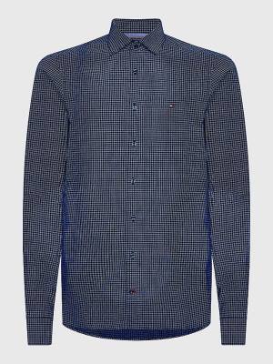 Tommy Hilfiger Geometric Print Slim Fit Overhemd Heren Blauw | TH645OWN