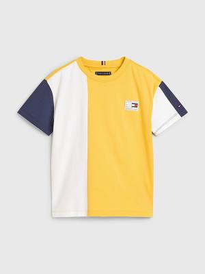 Tommy Hilfiger Heritage Colour-Blocked T-shirts Jongens Geel | TH691JBG