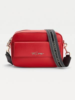 Tommy Hilfiger Iconic Signature Logo Camera Tassen Dames Rood | TH613GSQ