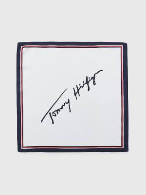 Tommy Hilfiger Iconic Silk Bandana Sjaals Dames Wit | TH930GAR