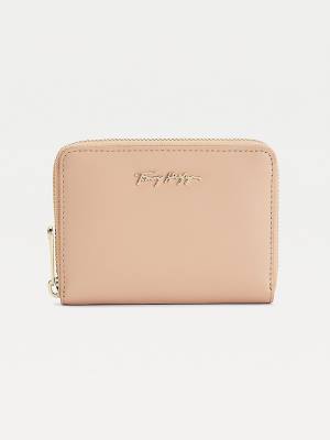 Tommy Hilfiger Iconic Zip-Around Medium Portefeuille Dames Beige | TH063INL