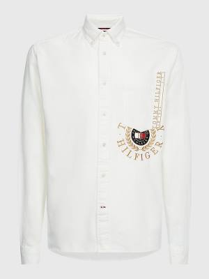 Tommy Hilfiger Icons Logo Embroidery Overhemd Heren Wit | TH890JVL