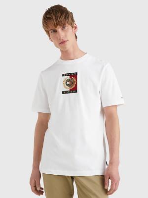 Tommy Hilfiger Icons Logo T-shirts Heren Wit | TH102FJZ