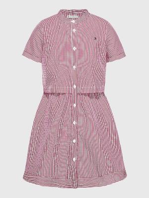 Tommy Hilfiger Ithaca Stripe Shirt Jurken Meisjes Roze | TH186TAJ