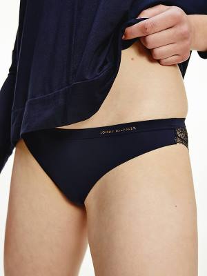 Tommy Hilfiger Kanten Back Brazilian Briefs Ondergoed Dames Blauw | TH563VXI