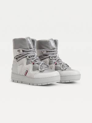 Tommy Hilfiger Kanten-Up Snow Laarzen Dames Grijs | TH071NVK