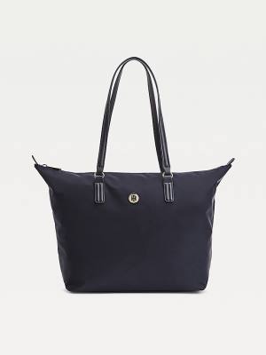 Tommy Hilfiger Large Recycled Tote Tassen Dames Blauw | TH487KYC