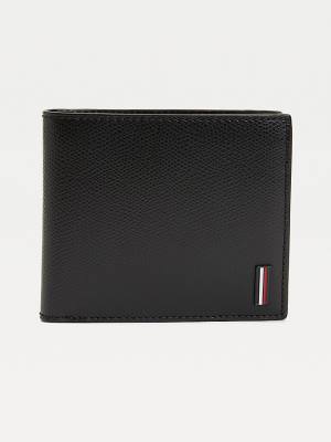 Tommy Hilfiger Leren Credit Card Portefeuille Heren Zwart | TH392OHR