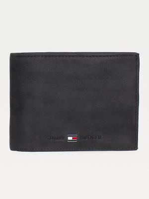 Tommy Hilfiger Leren Flap Portefeuille Heren Zwart | TH642EQD