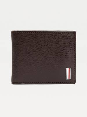 Tommy Hilfiger Leren Small Credit Card Portefeuille Heren Bruin | TH927WLA