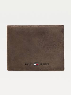 Tommy Hilfiger Leren Trifold Portefeuille Heren Bruin | TH275FLK