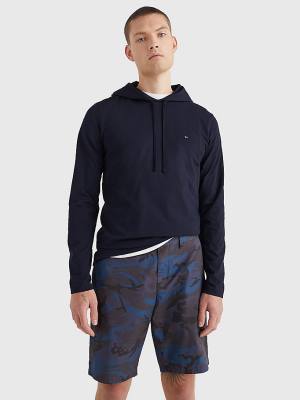 Tommy Hilfiger Lichtgewicht Hoodie Heren Blauw | TH613HRB