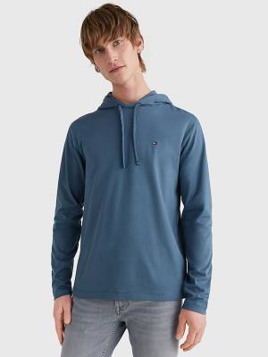 Tommy Hilfiger Lichtgewicht Hoodie Heren Blauw | TH810OKL