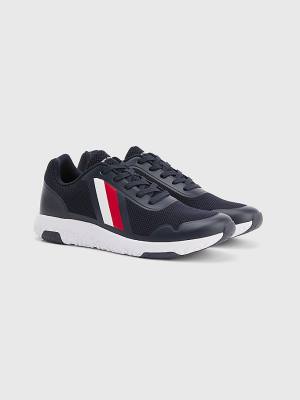 Tommy Hilfiger Lichtgewicht Knit Sneakers Heren Blauw | TH869VJK