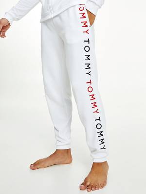 Tommy Hilfiger Logo Embroidery Joggers Pyjamas Heren Wit | TH562BLY