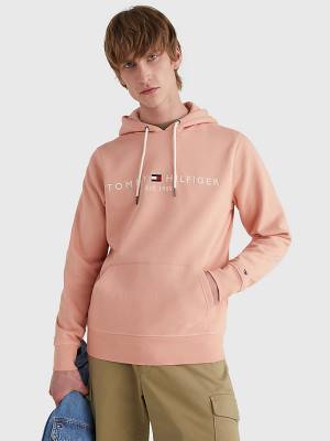 Tommy Hilfiger Logo Hoodie Heren Oranje | TH693UEX