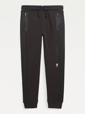 Tommy Hilfiger Logo Joggers Broek Jongens Zwart | TH763KOG