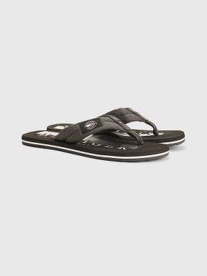 Tommy Hilfiger Logo Patch Flip-Flops Sandalen Heren Grijs | TH134FDU