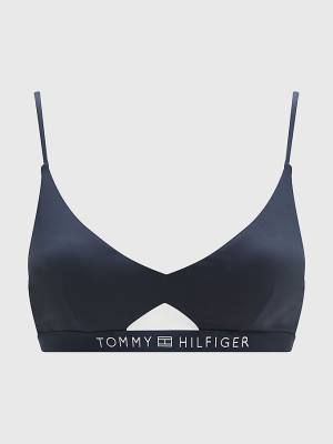 Tommy Hilfiger Logo Waistband Bikini Bralette Zwemkleding Dames Blauw | TH250UWM