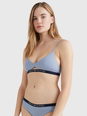 Tommy Hilfiger Logo Waistband Bikini Bralette Zwemkleding Dames Blauw | TH732NFX