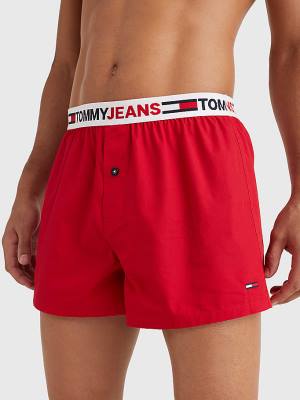 Tommy Hilfiger Logo Waistband Boxer Shorts Ondergoed Heren Rood | TH589YAJ