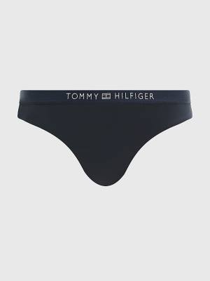 Tommy Hilfiger Logo Waistband Brazilian Bikini Bottoms Zwemkleding Dames Blauw | TH906NKS