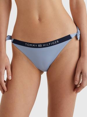 Tommy Hilfiger Logo Waistband Cheeky Fit Bikini Bottoms Zwemkleding Dames Blauw | TH017XDE
