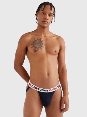 Tommy Hilfiger Logo Waistband Jockstrap Ondergoed Heren Blauw | TH207JME