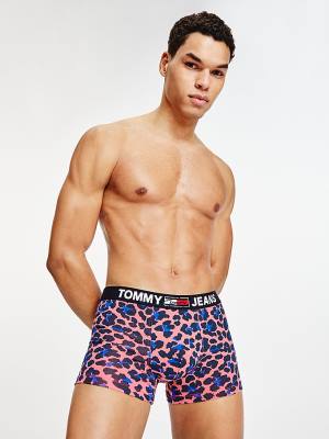 Tommy Hilfiger Logo Waistband Print Trunks Ondergoed Heren Roze | TH541GPL