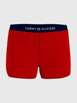 Tommy Hilfiger Logo Waistband Terry Shorts Zwemkleding Dames Rood | TH734MVZ