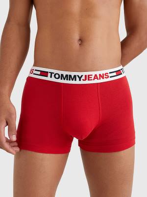 Tommy Hilfiger Logo Waistband Trunks Ondergoed Heren Rood | TH264LZF