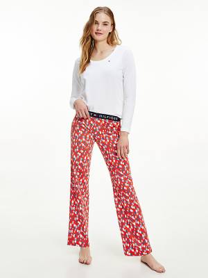 Tommy Hilfiger Long Sleeve Set Pyjamas Dames Rood | TH206FNA