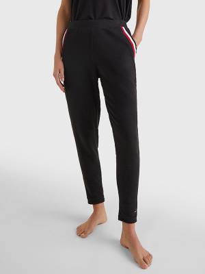 Tommy Hilfiger Lounge Cuffed Joggers Broek Dames Zwart | TH403EAV