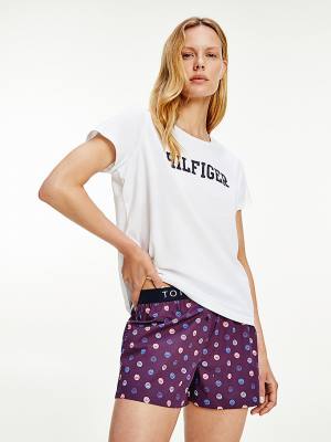 Tommy Hilfiger Lounge Organic Katoenen T-shirts Dames Wit | TH637AIW