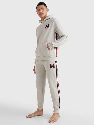 Tommy Hilfiger Lounge Signature Tape Joggers Pyjamas Heren Beige | TH657AUB