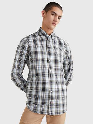 Tommy Hilfiger Madras Check Regular Fit Overhemd Heren Groen | TH684KMF