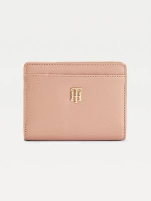 Tommy Hilfiger Medium Textured Portefeuille Dames Beige | TH274OGJ