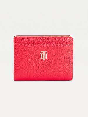 Tommy Hilfiger Medium Textured Portefeuille Dames Rood | TH925UBT