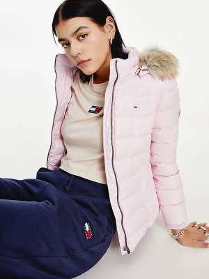 Tommy Hilfiger Met Capuchon Down Jassen Dames Roze | TH685WFG