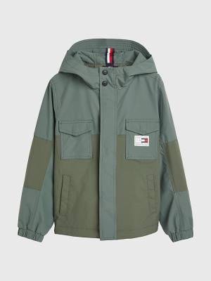 Tommy Hilfiger Met Capuchon Surplus Jassen Jongens Groen | TH649YUJ