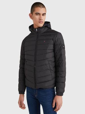 Tommy Hilfiger Met Capuchon Tape Puffer Jassen Heren Zwart | TH123LMN